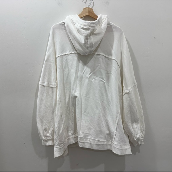 NWT Free People We The Free We Hoodie Ivory Oversized Sz Medium - Picture 4 of 12